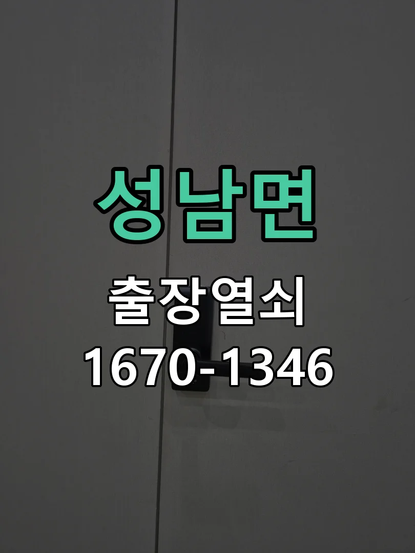 천안시 성남면 열쇠 분실 현장 도착 후 상태 확인