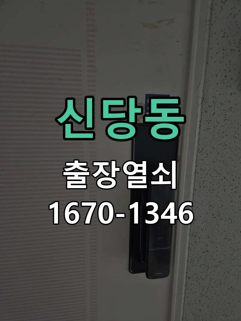 천안시 신당동 도어락 교체 작업 완료 후 점검