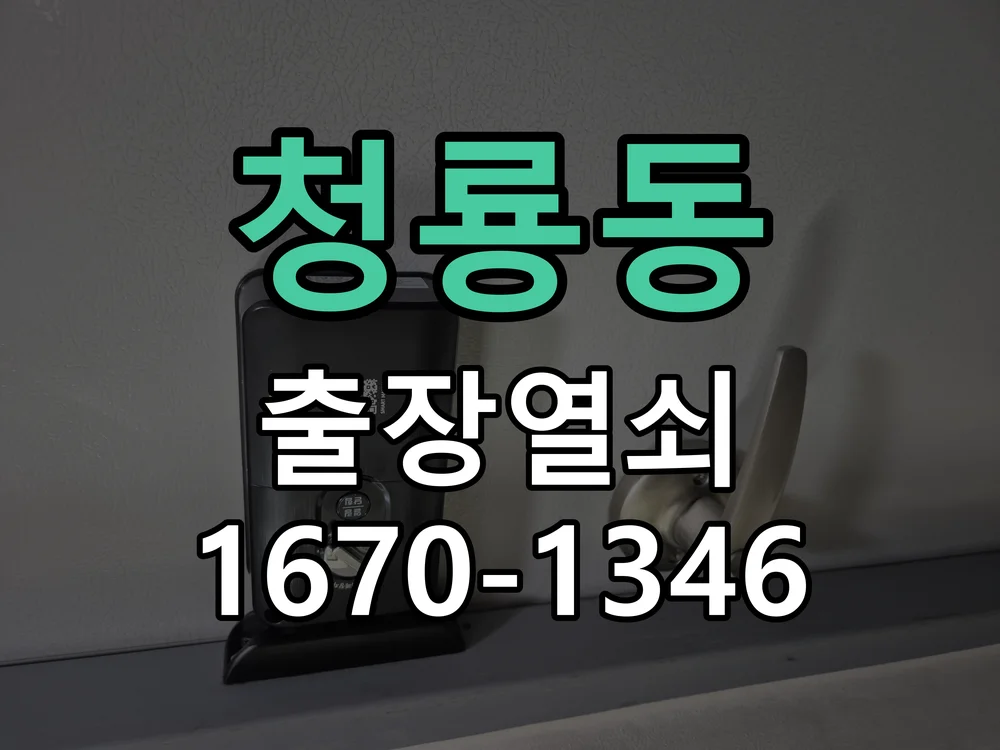 천안시 청룡동 열쇠 분실 작업 완료 후 점검