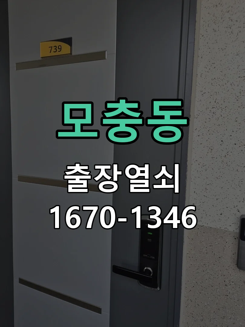 청주시 모충동 도어락 설치 현장 도착 후 상태 확인