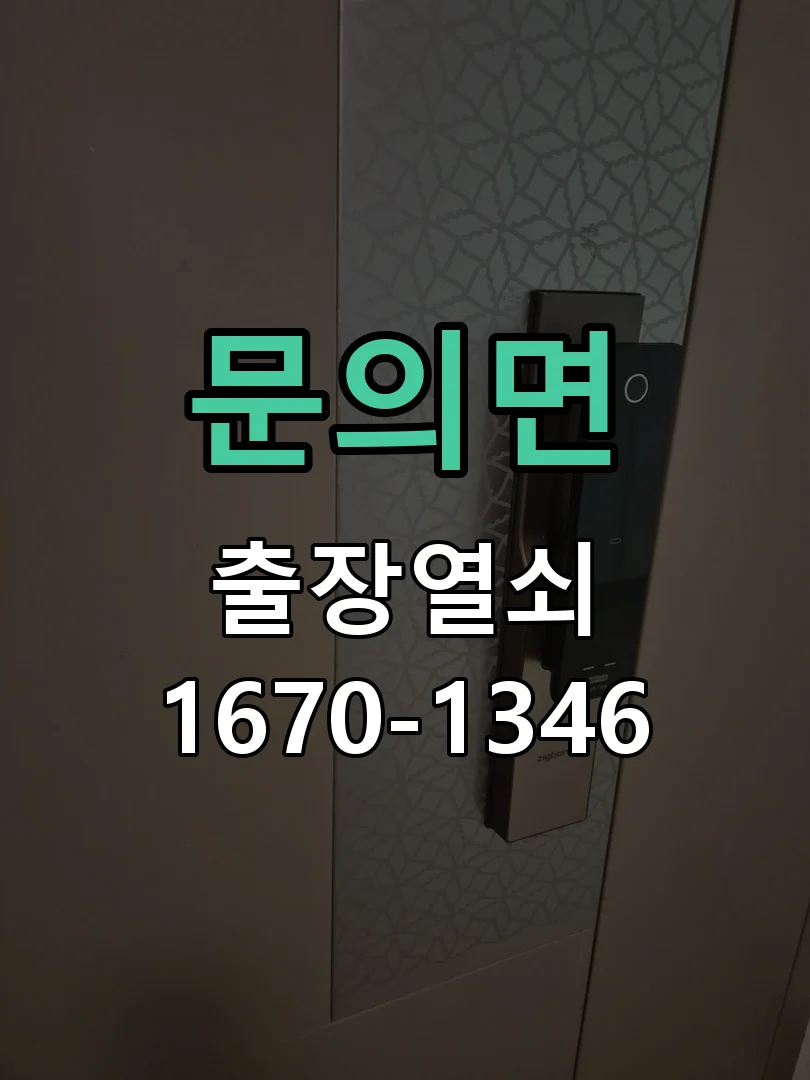 청주시 문의면 열쇠 분실 현장 도착 후 상태 확인