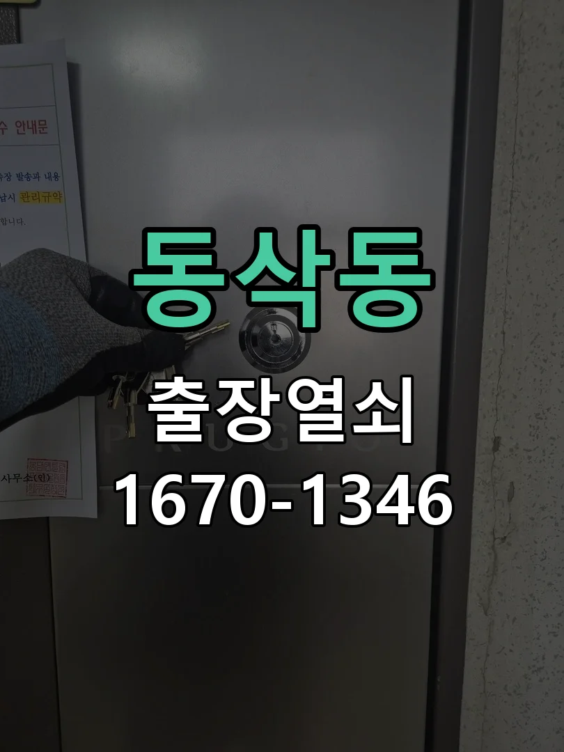 평택시 동삭동 도어락 수리 작업 완료 후 점검