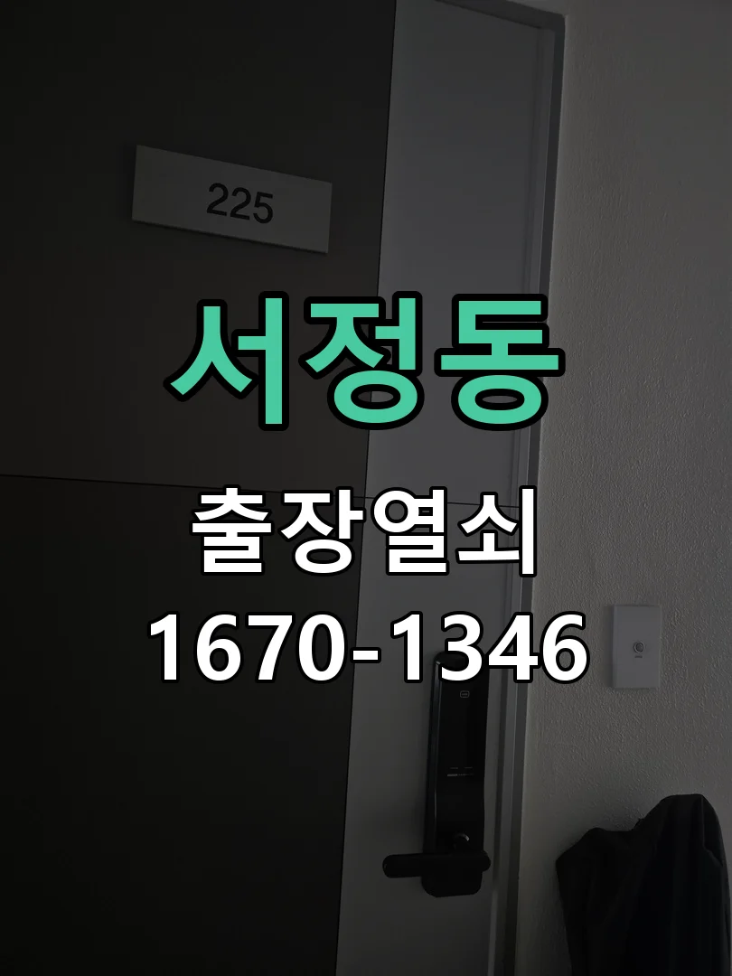 평택시 서정동 현관문 개문 현장 도착 후 상태 확인