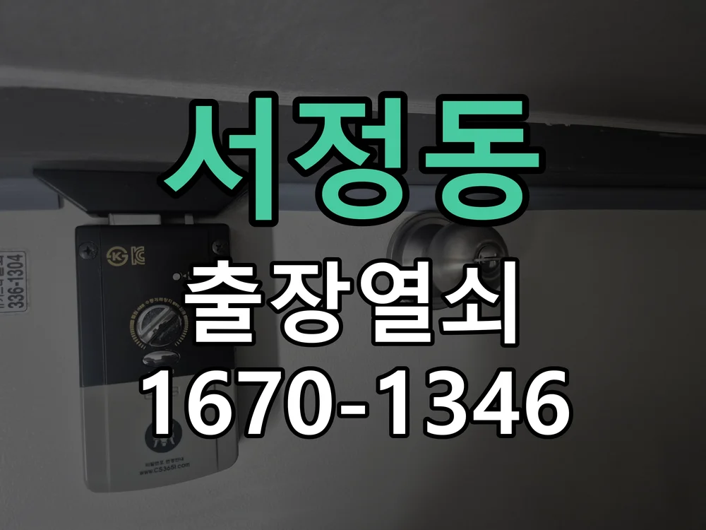 평택시 서정동 현관문 개문 작업 완료 후 점검