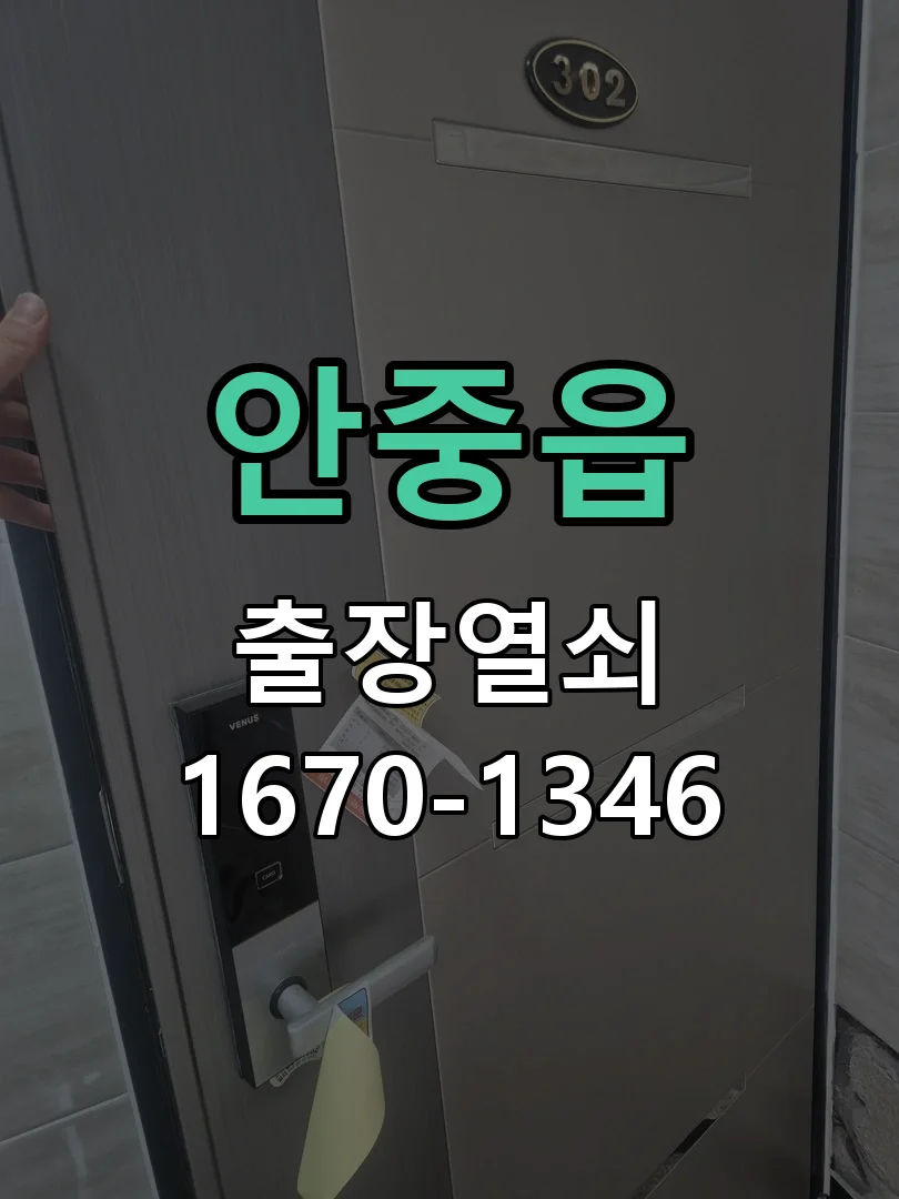평택시 안중읍 출장 열쇠 작업 완료 후 점검