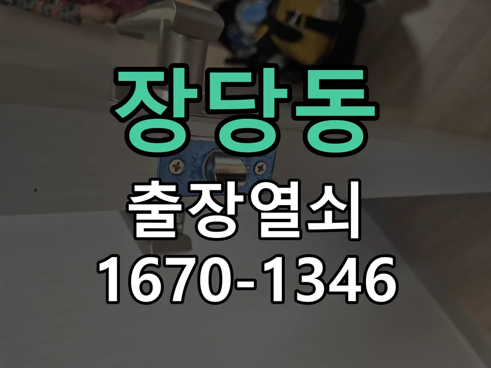 평택시 장당동 도어락 교체 현장 도착 후 상태 확인