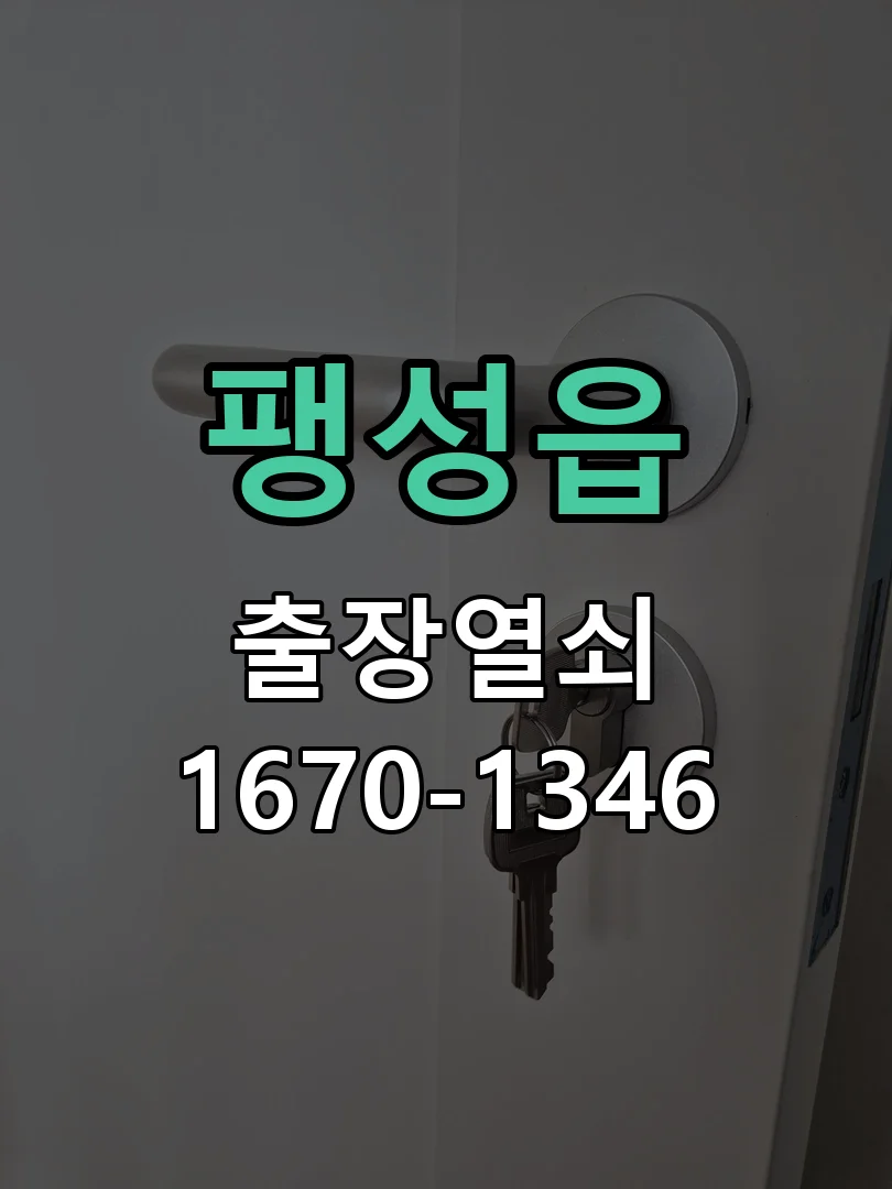 평택시 팽성읍 열쇠 분실 현장 도착 후 상태 확인