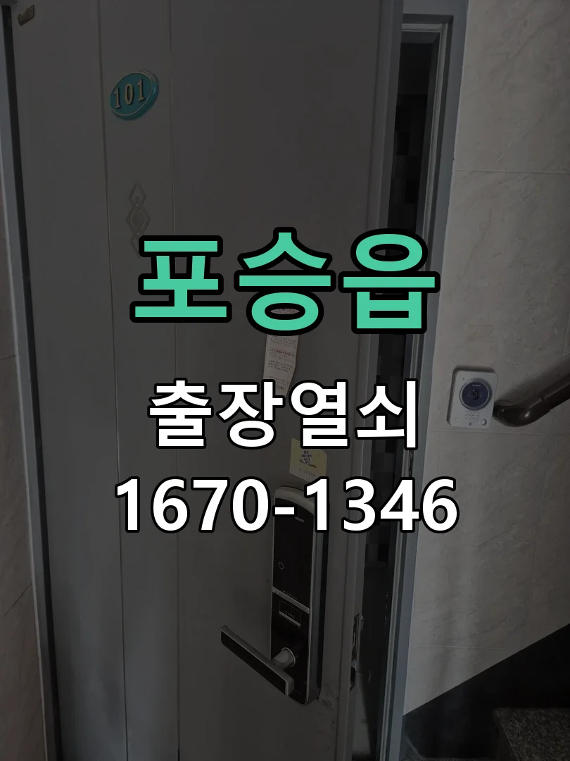 평택시 포승읍 현관문 개문 작업 진행 장면