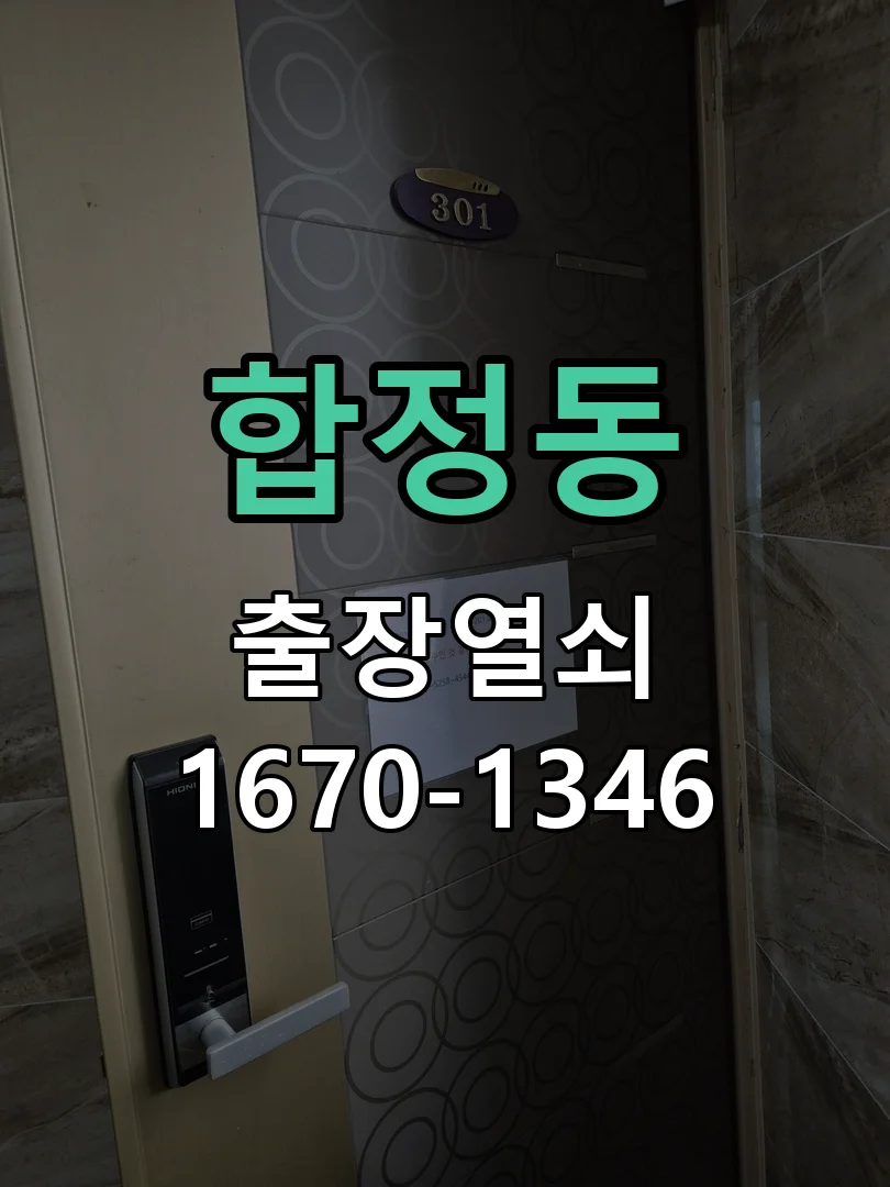평택시 합정동 현관문 개문 현장 도착 후 상태 확인