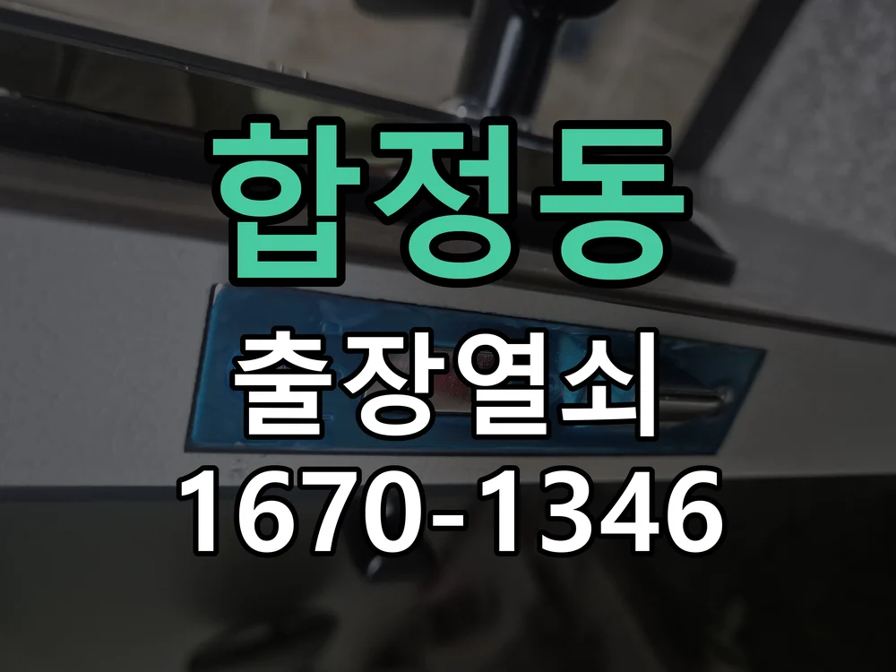 평택시 합정동 현관문 개문 작업 완료 후 점검