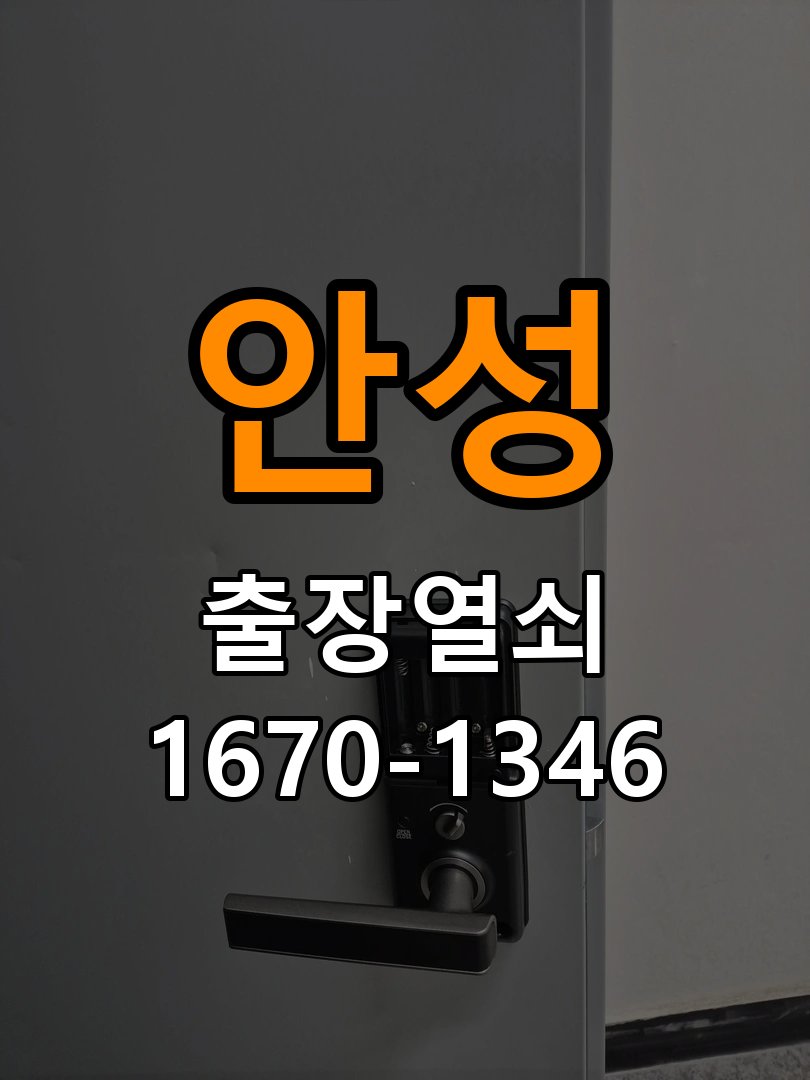 안성 보조키 특수키 안전고리 추가 설치 작업 완료 후 정상 작동 확인