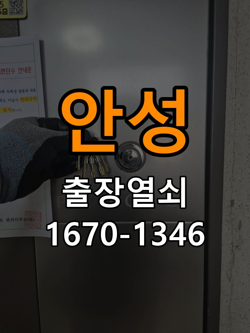 안성 열쇠 부러짐 키 실린더 교체 열쇠 구멍 안에서 키가 꺾여 부러진 채 박혀 문이 안 열림 현장 출장